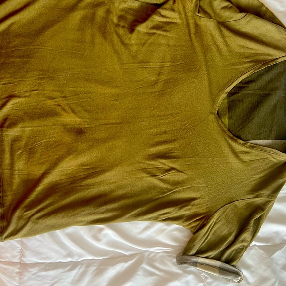 Women green Burberry shirt double side - Picture 3 of 4